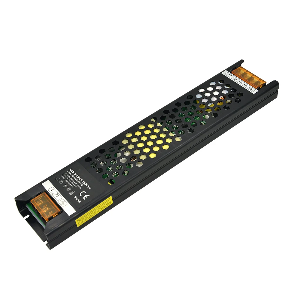 with no Logo SANPU 12 V тонкий источник питания блок 250 W 20A с длинным рукавом на плоской подошве постоянного Напряжение 12VDC Светодиодный драйвер для светодиодный световой короб реклама CLL250-H1V12 - Цвет: with no Logo