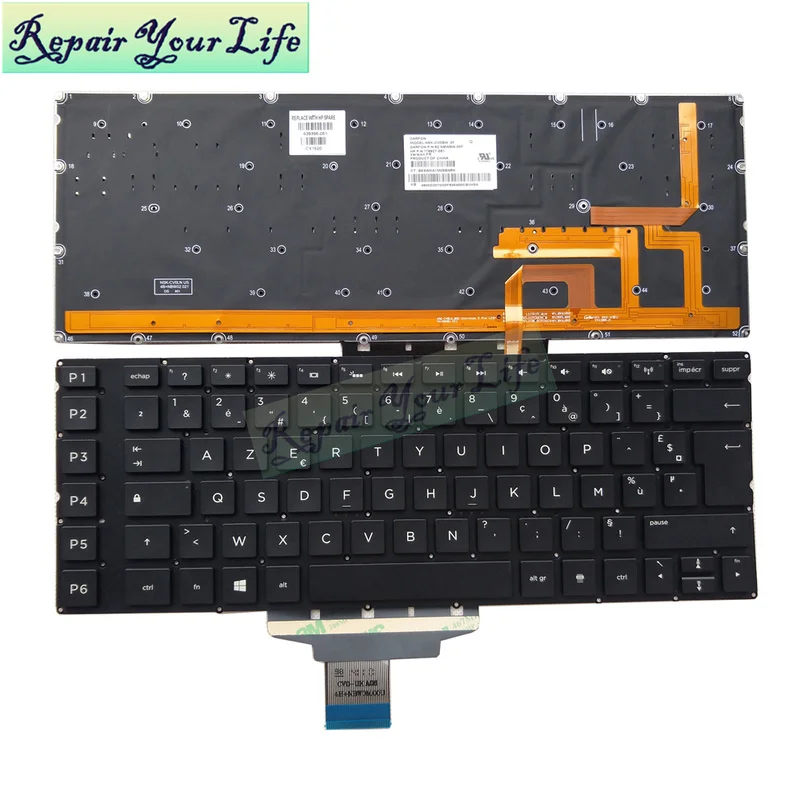 FR Клавиатура для ноутбука HP OMEN 15 5000 5006TX 5001LA французский макет с подсветкой черный
