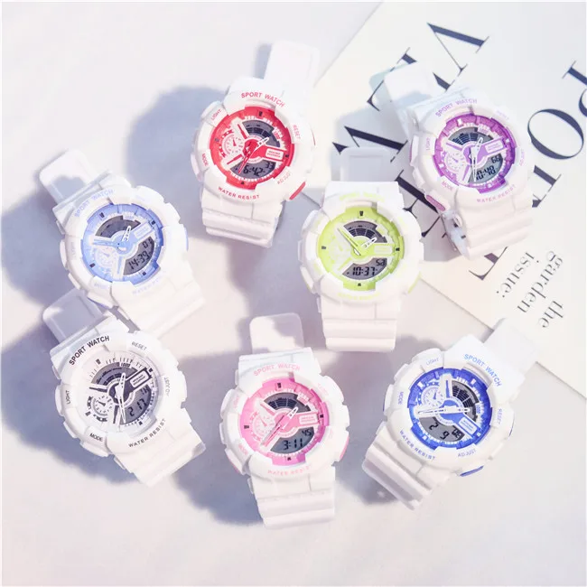 Часы наручные женские электронные в стиле G Shock цифровые спортивные