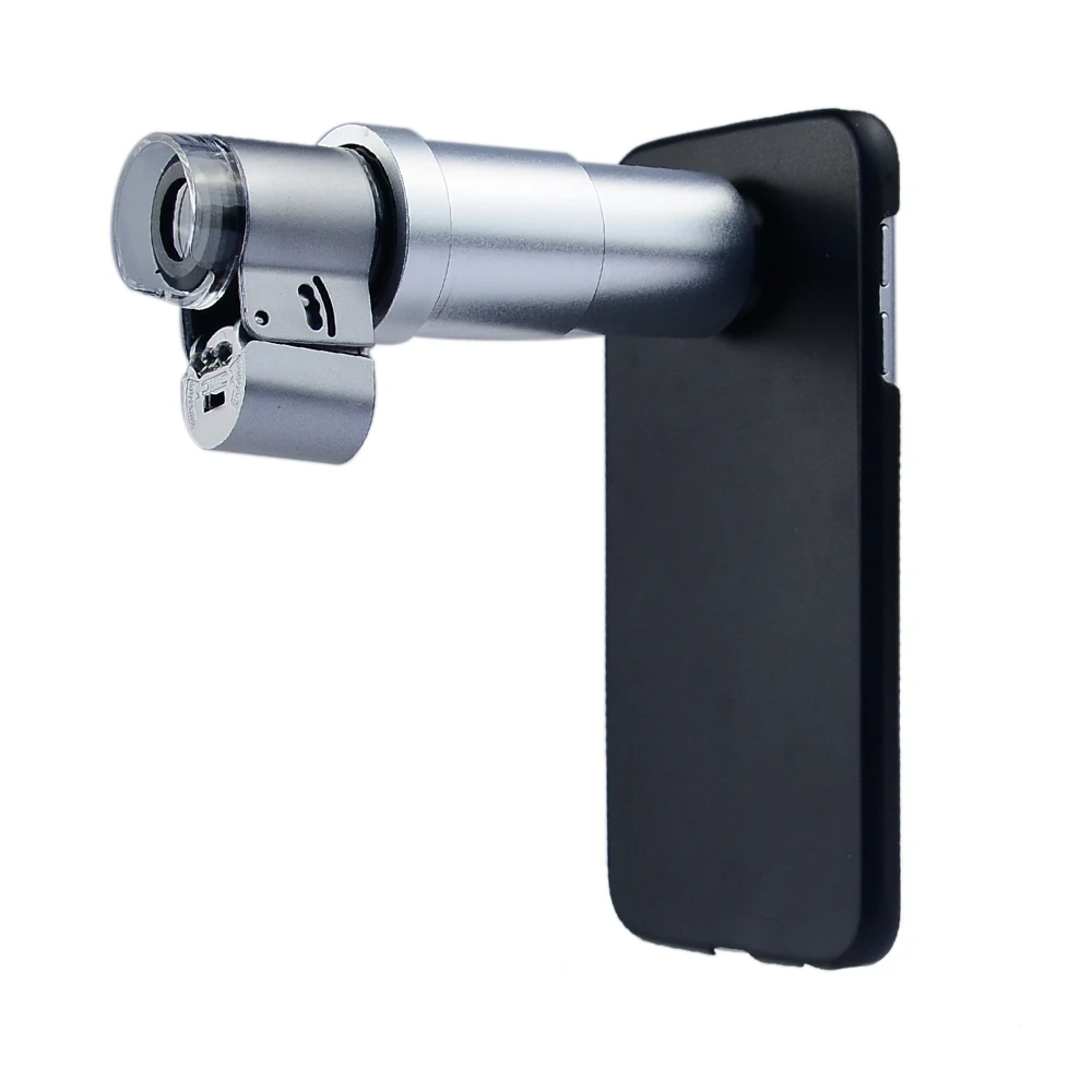 Новейший портативный светодиодный микроскоп 200X с увеличительным стеклом и