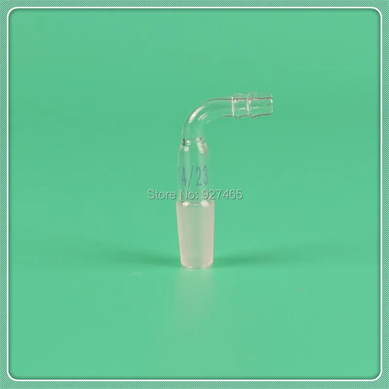 Стеклянная розетка адаптер для резиновой трубки соединение с прямым углом 14/23