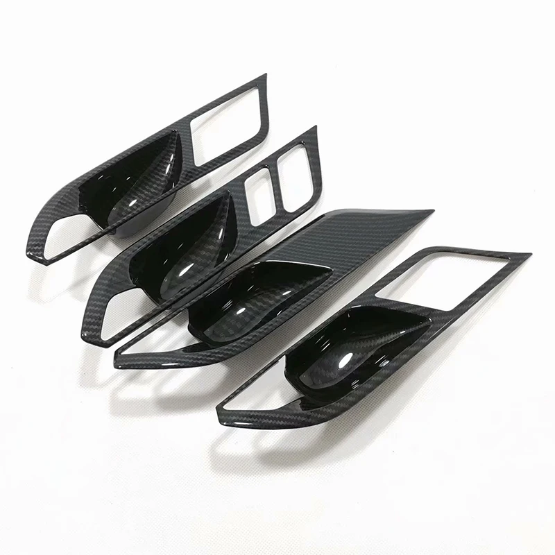 

For BMW X3 G01 X4 G02 2018 2019 ABS Matte and Carbon fibre Car inner door Bowl protector frame Cover Trim car styling 4pcs