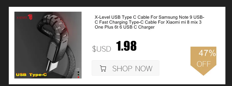X-Level usb type-C кабель для быстрой зарядки данных type-C кабель для Xiaomi Mi 9 huawei P30 USB-C кабель для samsung S10 Plus Note 10