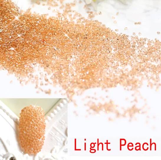 Light Peach Не стразы из кристаллов с горячей фиксацией 1,2 мм декор для ногтей с украшением в виде кристаллов AB стеклянные стразы камни с плоским низом DIY 3D гелевые Драгоценности для ногтей - Цвет: Light Peach