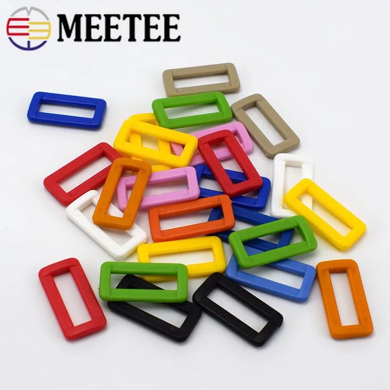 50 шт/100 шт Meetee 25 мм пластиковые пряжки ремень петля Регулируемая D кольцо Пряжка