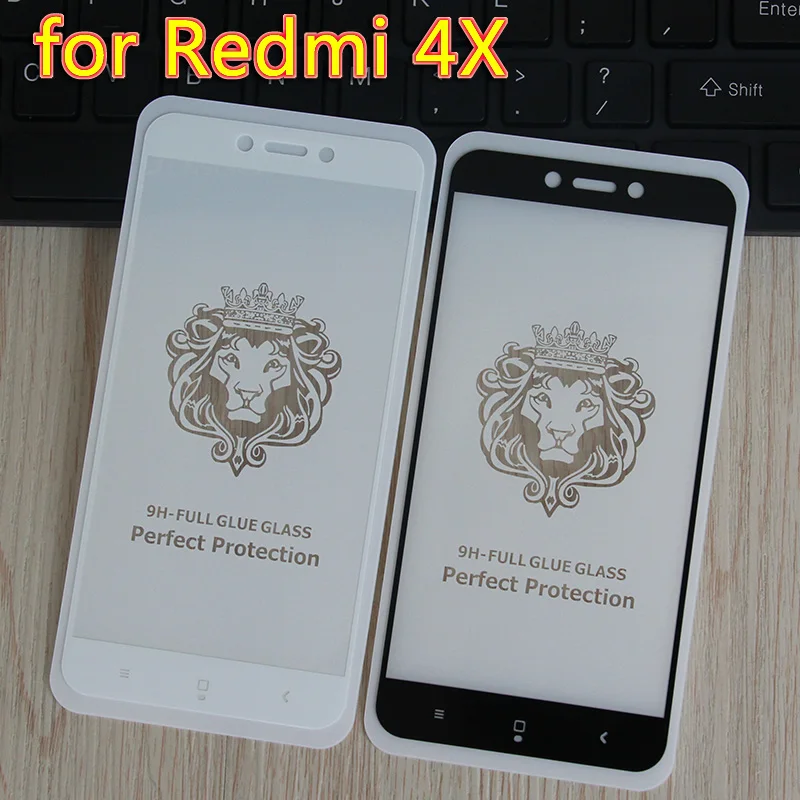 Защитное стекло на весь экран закаленное для Xiaomi Redmi 4X защитная стеклянная пленка