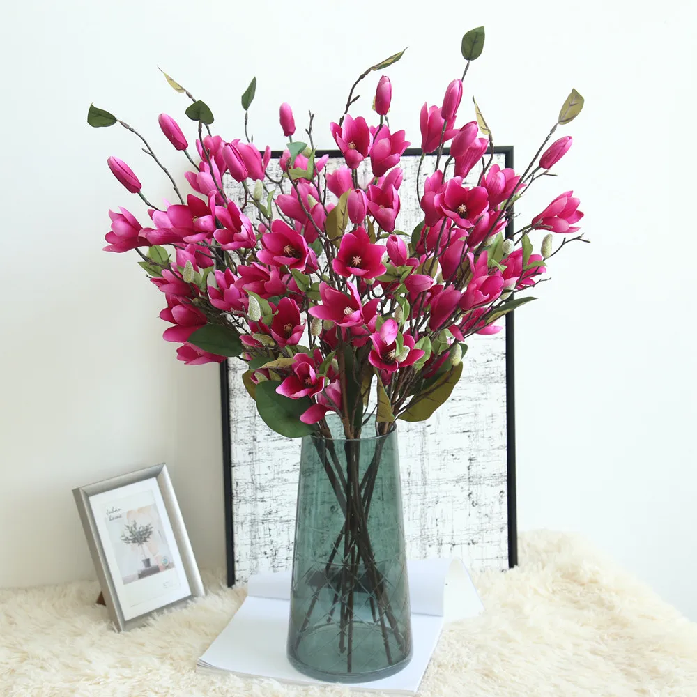 Высокое качество девять головка Магнолия посадки моделирование искусственный