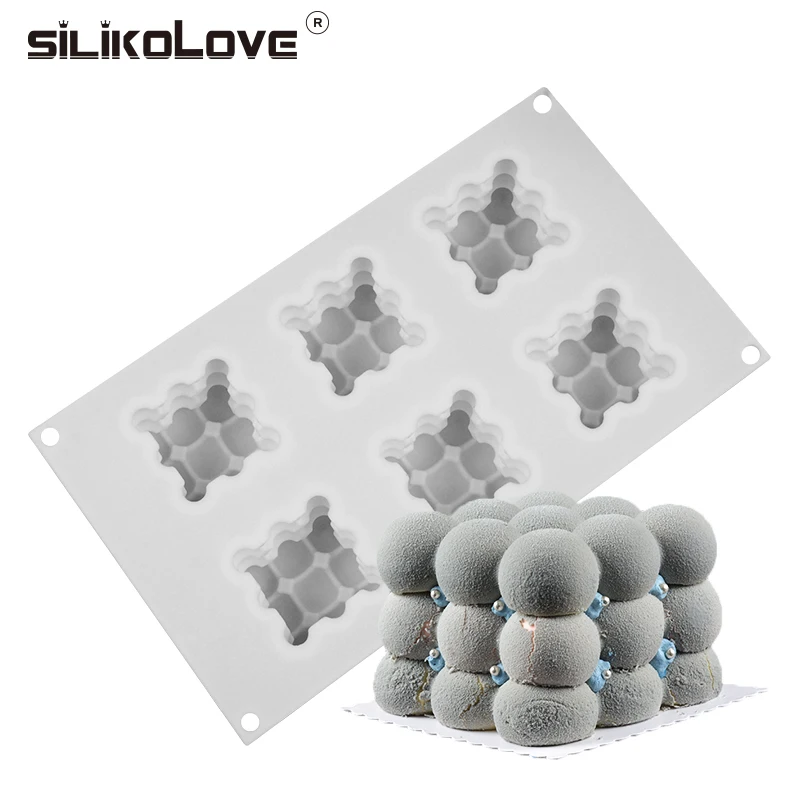 SILIKOLOVE 3D Вишня формы силиконовые формы для выпечки муссов торты квадратный пузырь DIY духовой шкаф с антипригарным покрытием десерт брауни формы торт лоток