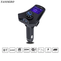 wireless fm transmitter bluetooth compatible car kit mp3 player aux modulator handsfree lcd display dual usb car charger