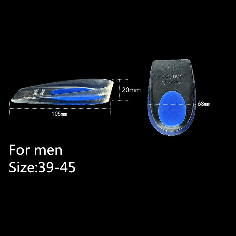 1 пара мягких силиконовых подушек для увеличения пятки гелевая амортизирующая