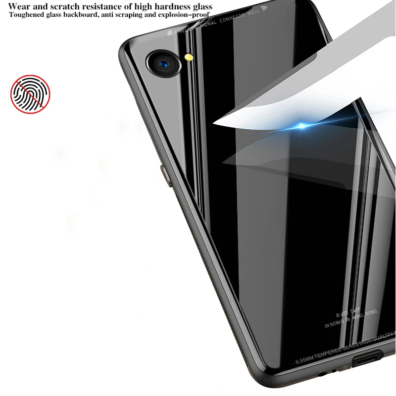Для OPPO F5 A73 A79 A1 A71 A57 A39 чехол однотонное деловое стекло + ТПУ Ультратонкий для