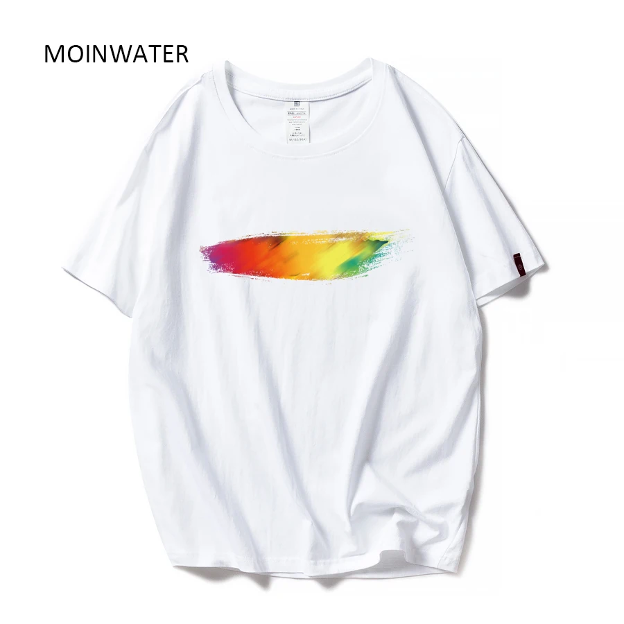 MOINWATER женская футболка с ярким рисунком 2020 новые модные хлопковые футболки