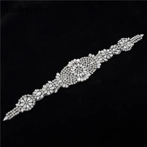 Only applique35CM TOPQUEEN S123 Свадебные ремни с бриллиантами свадебные аксессуары ремни для женщин Свадебное платье пояс для невесты - Цвет: Only applique35CM