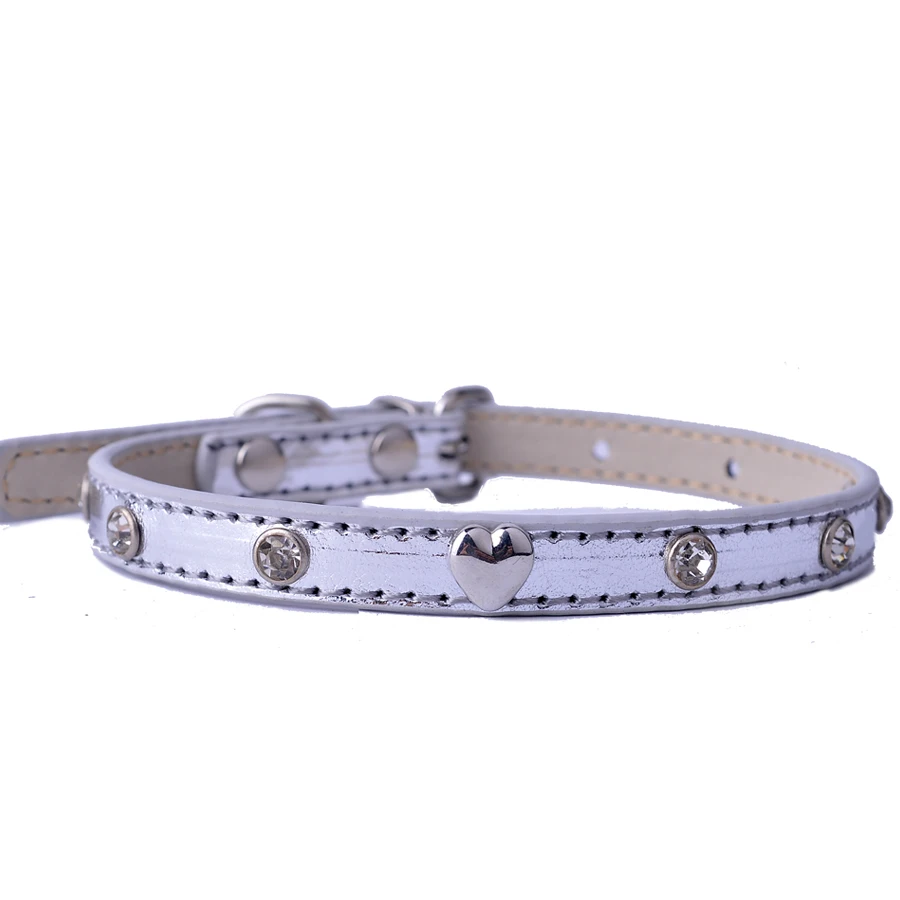 ошейники для собак все Diamante заклепками кошка воротник из искусственной кожи