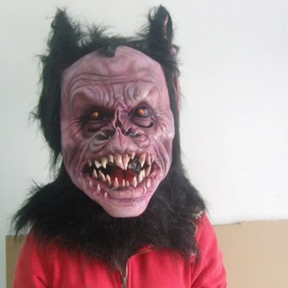 Вечерние Маски страшные латексная маска для лица Ужас Полный лицо маски на
