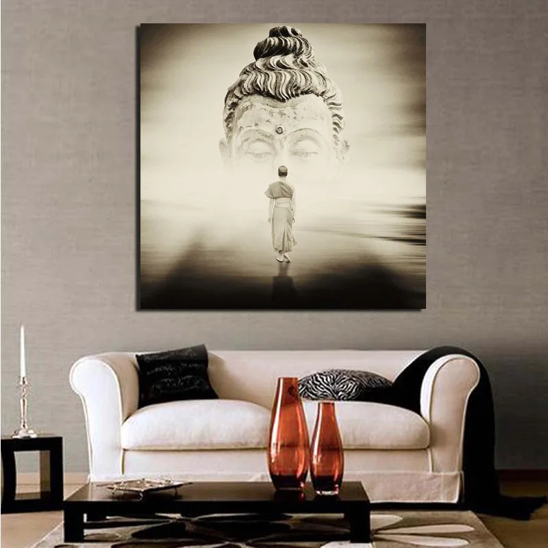 Переход к Будде Холст Картина Печать Гостиная Украшение дома Современное