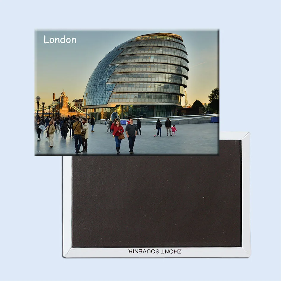 78*54 мм сувенирные магниты на холодильник 21386 London_City_Hall туристические Прямая