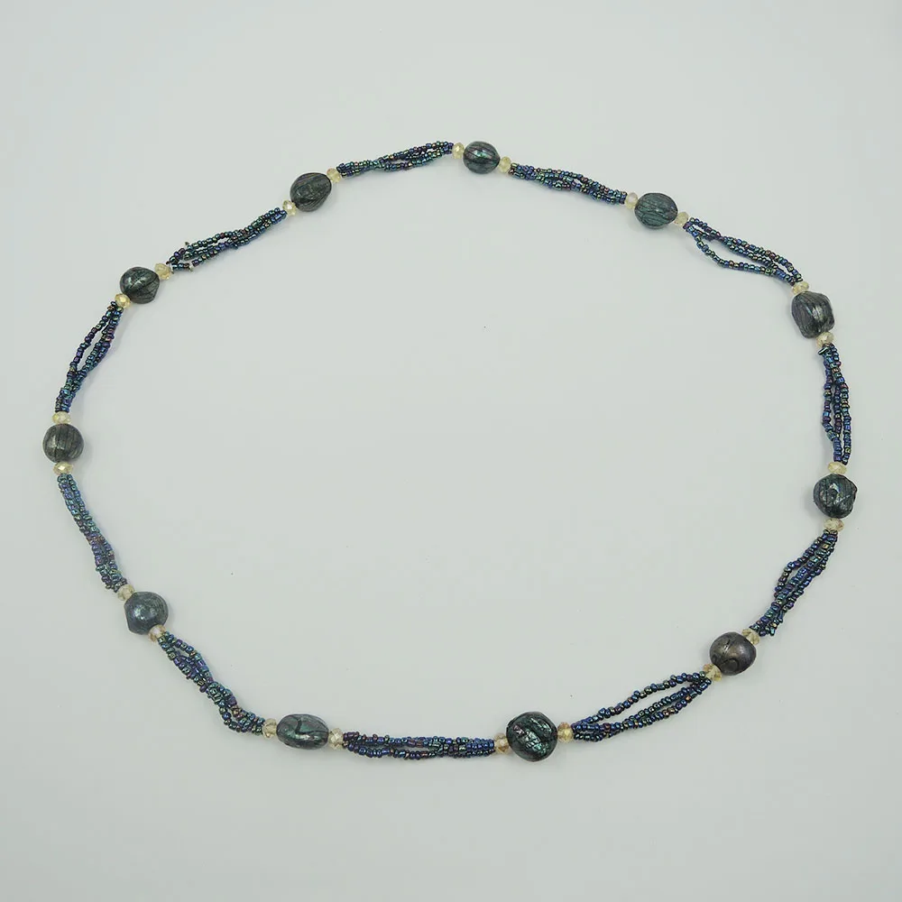 Ожерелье из пресноводного жемчуга 100% длинное ожерелье с аксессуарами