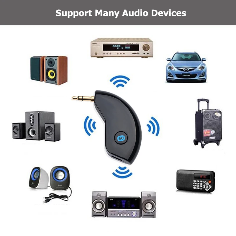 Bluetooth-приемник 4 2 беспроводной Bluetooth-аудиоприемник 3 5 мм автомобильный Aux