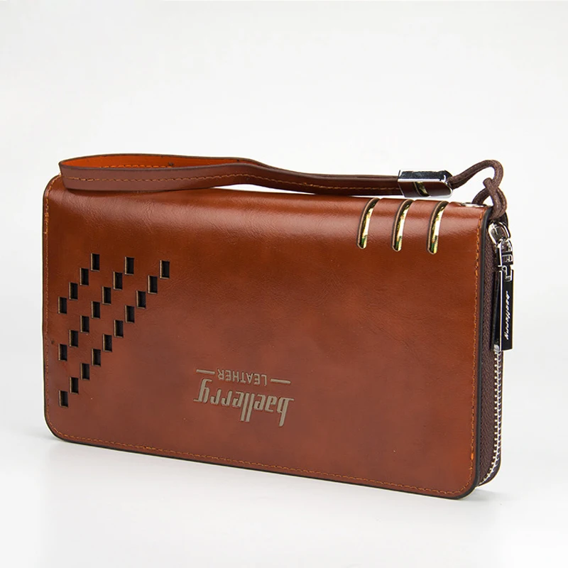 Baellerry Men Clutch Wallets with Wrist Band Brand Designer Card Photo Holder Money Purse for Male Coin Pocket Long Wallet Man | Багаж и