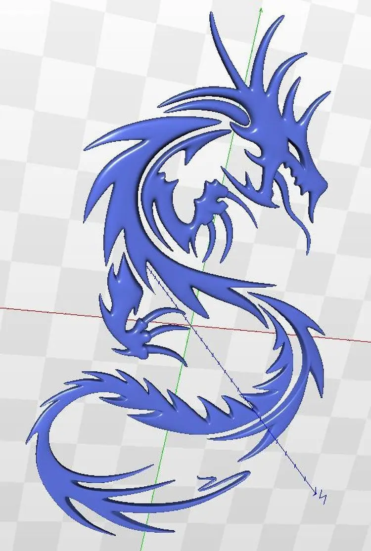 3d рельефная модель dragon_3 для ЧПУ в файле STL|3d relief|3d relief modelrelief modelling |