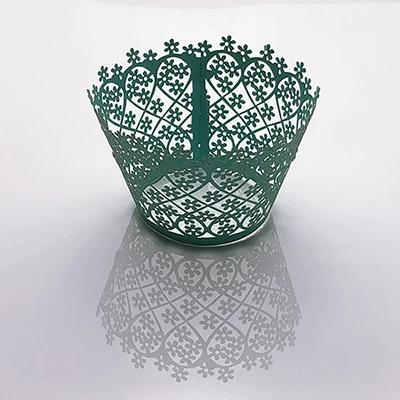 Tiffany Blue 50 шт. Цветок Маленькая лоза Лазерная резка Кекс Обертка лайнер выпечки чашки для дома украшения на свадьбу на день рождения Рождественские принадлежности - Цвет: Tiffany Blue
