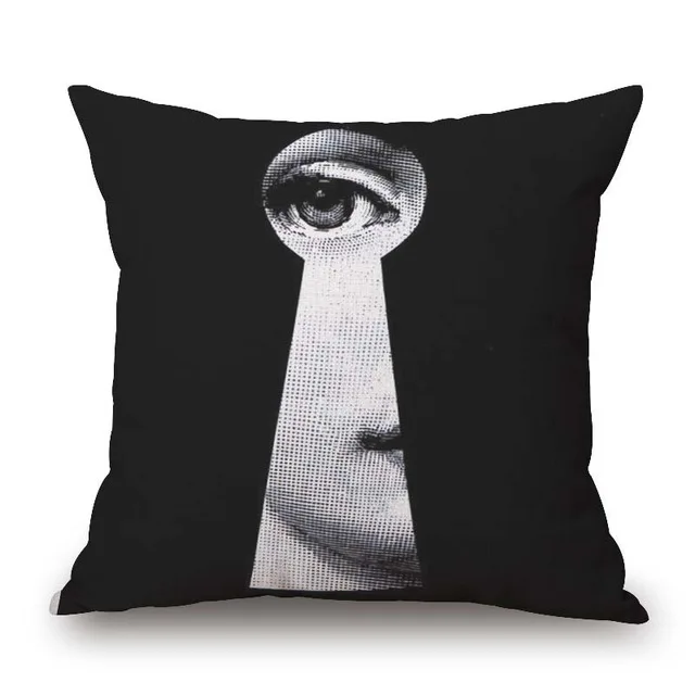 Синий Мода Высокое качество хлопок белье ретро Fornasetti книги по искусству мастер автомобиля декоративные пледы наволочки Подушка для дивана домашний декор - Цвет: Синий