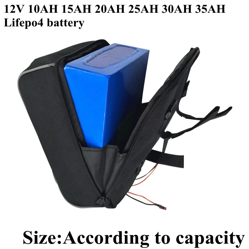 

Lifepo4 12V 35Ah 10Ah 15Ah 20Ah 25Ah 30Ah 12.8V Lithium Battery BMS for 250W Golf Trolly Light Inverter RV + Charger+ Bag