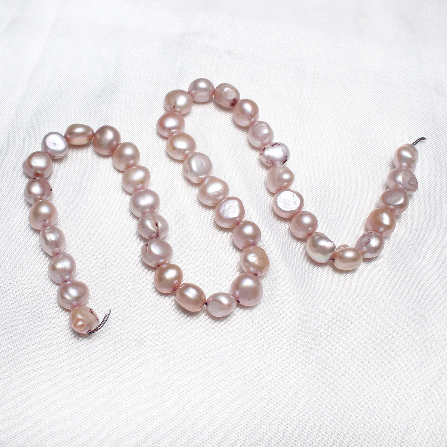 

Cultured Potato Freshwater Pearl Beads For Diy Necklace Bracelat Jewelry Making Natural Purple 9-10mm Approx 0.8mm 14''Strand