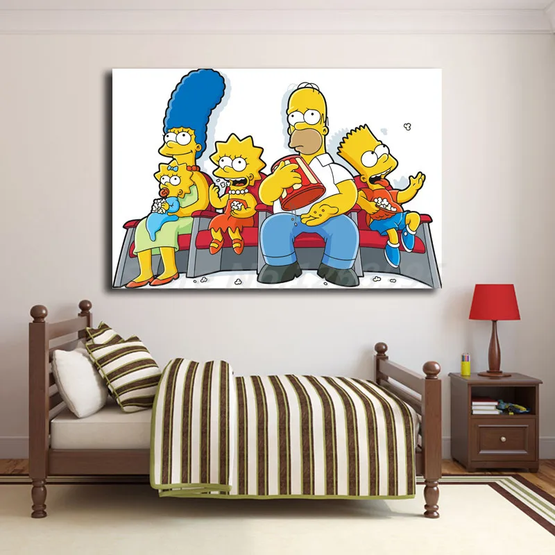 Simpsoning просмотр фильма HD настенные художественные плакаты на холсте принты картины настенные картины Современные для офиса гостиной домашний декор