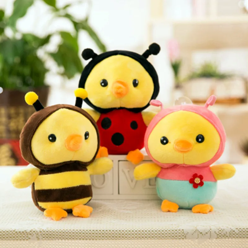 10 см желтая утка плюшевая мягкая игрушка кукла присоска подвесные плюшевые