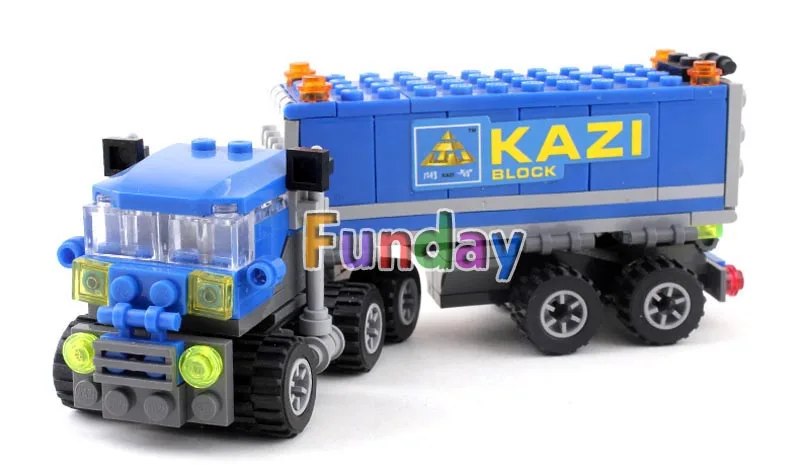 Новинка оригинальная модель маленького городского грузовика Kazi 6409 с фигурками 3D