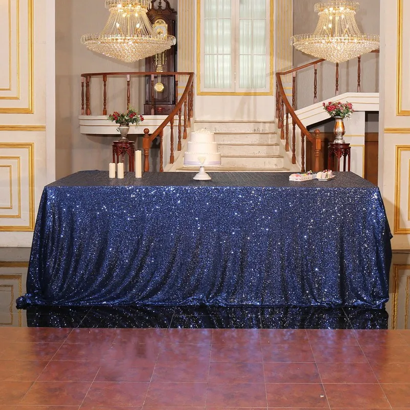 

HOT SALE ! 48*72inch, 60*102inch Sequin table cloth 3pcs For Wedding Hotel Banquet christmas table cloth Marious FREE SHIPPING