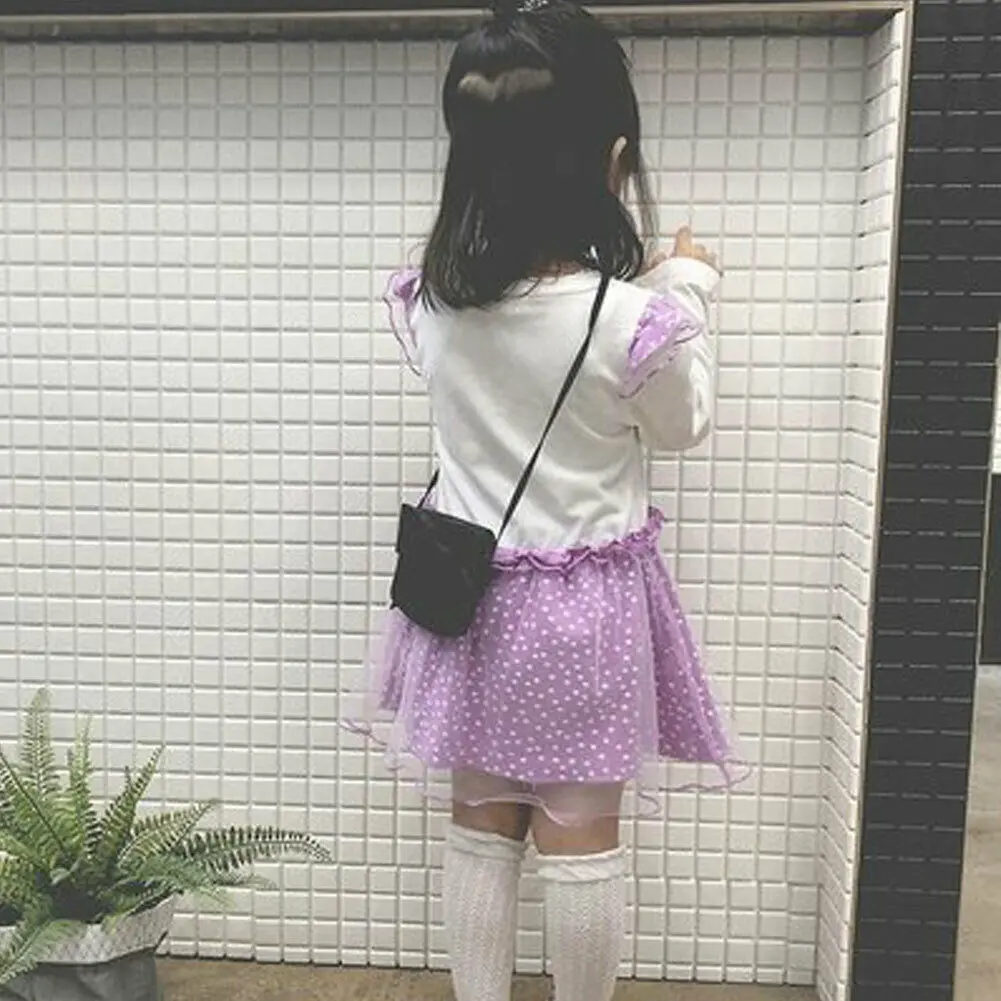 Милая детская одежда для девочек на плечо сумка искусственная кожа с бабочкой