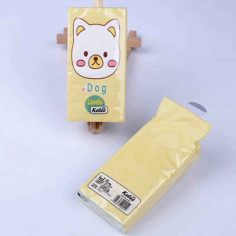 Dog 10 шт./упак. мультфильм животное кошка собака с милым медведем, маленькая упаковочная машина для бумажных туалетная бумага вечерние на каждый день платок украшения ко дню рождения - Цвет: Dog