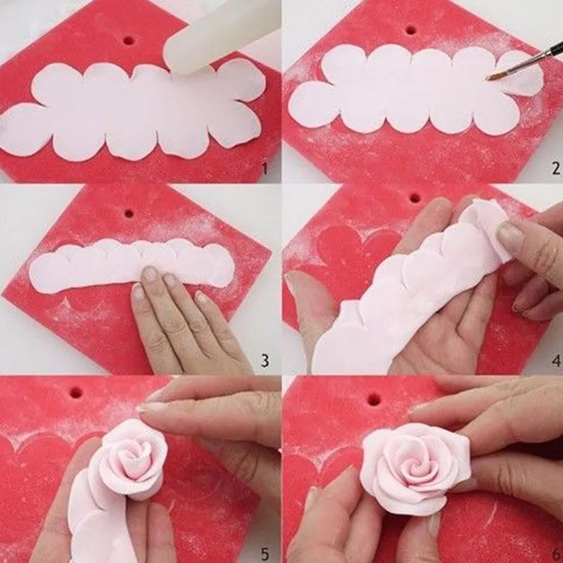 3 шт./компл. торт Gumpaste Sugarcraft самый простой Роза когда-либо резак для печенья
