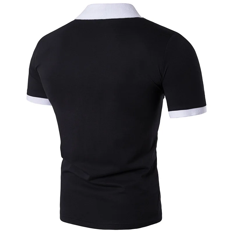 2018 men's summer polo shirt new collar short-sleeved Korean Slim printed male | Мужская одежда