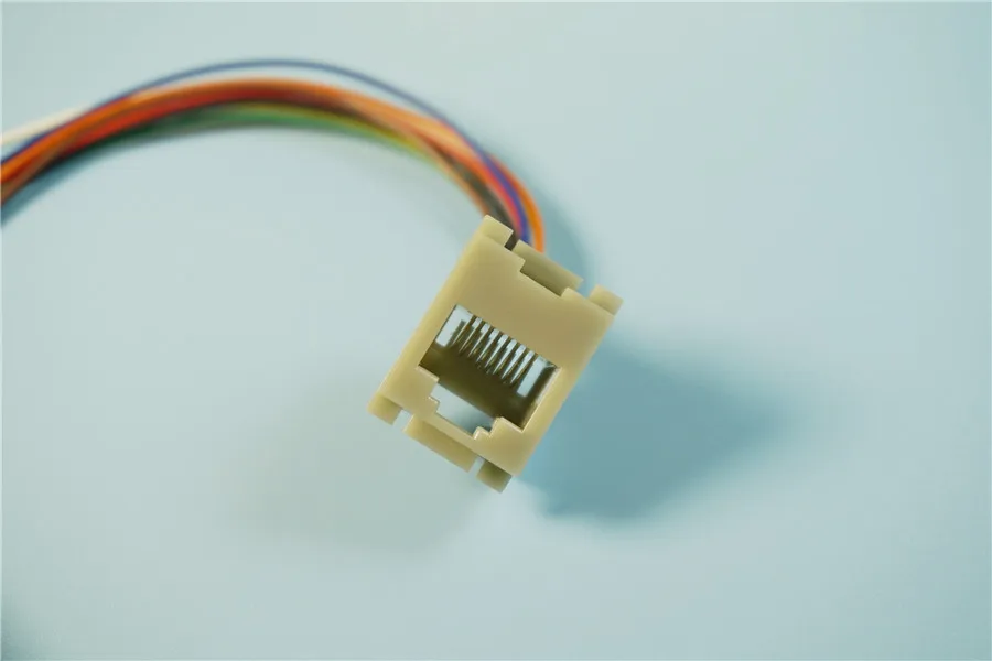 10 шт. 641D RJ45 модульный разъем 8P8C гнездо 8x20 обжимной провод 8 ядер 20 см длина серый