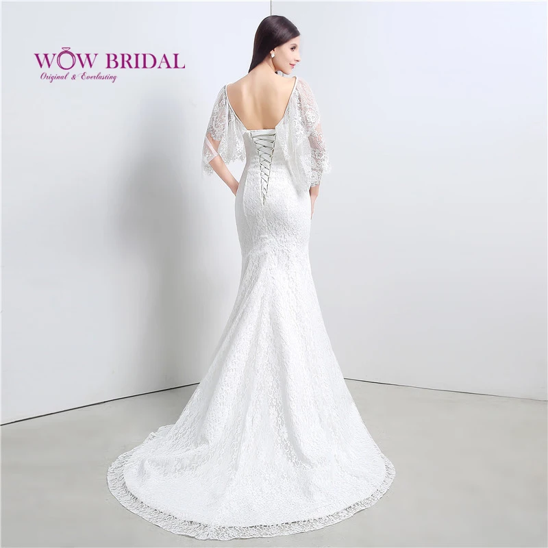 Wowbridal изящное кружевное свадебное платье с курткой 2021 милое Тюлевое открытой