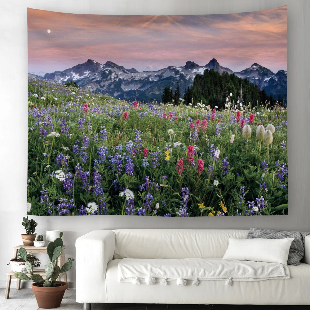 Tapestry Пляжное полотенце с цветочным принтом, мандала, домашний декор, настенный гобелен, покрывало, скатерть, коврики для йоги, декор для общежития, занавеска - Цвет: Tapestry