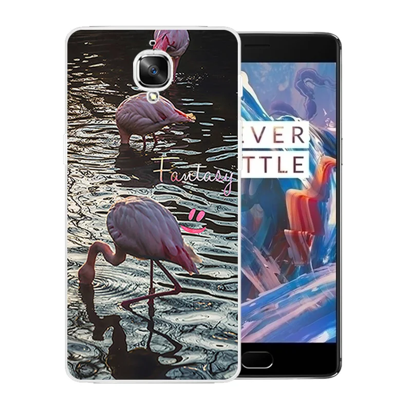 Чехлы для телефонов OnePlus 3/3t A3000 с рисунком фламинго полная защитная задняя крышка
