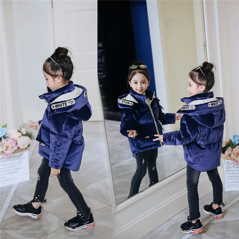 

2018 Winter Children Girls Warm Thick Coat Short Type Girls Down Jacket 80% Down Filling Girls Outdoor Warm Coats 2-8 Years
