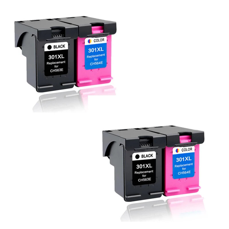 4pcs LuoCai Compatible ink cartridges For HP 301 XL 2510 3510 D1010/1510/2540/4500 1050 2050 2050s 3050 2150 3150 printer 301XL