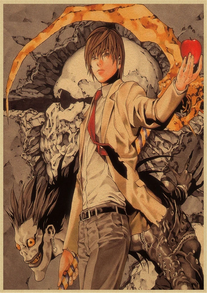 Death Note A стиль японский мультфильм комикс плакат крафт настенная бумажная наклейка Бар Кафе декоративный Paintin