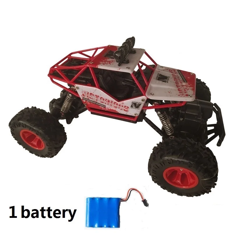 28cm 1 Battery Red 1/12 Радиоуправляемая машина 4WD альпинистская машина 4x4 с двойным приводом Bigfoot машина с дистанционным управлением модель внедорожника oys для мальчиков детей - Цвет: 28cm 1 Battery Red