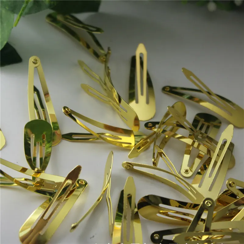 100 шт. 5 см высококачественные золотистые или зажимы для волос|kc gold|gold snap clipsslide clips |