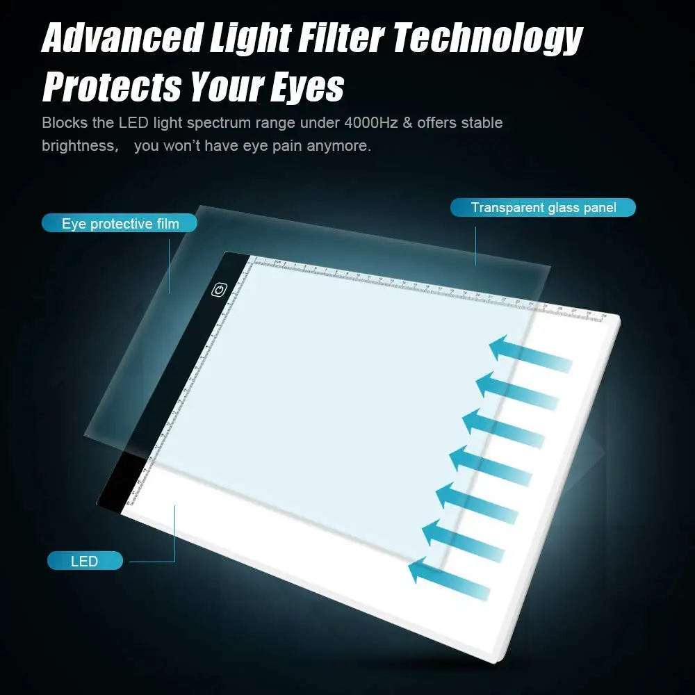 Для рисования USB с 3 регулируемыми уровнями яркости портативная Светодиодная