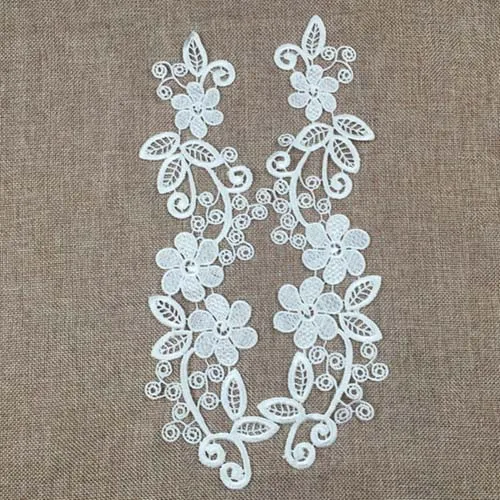 BW063W 1 Набор вышивка Venise Черная роза цветок кружева воротник, воротник DIY кружева ткани для шитья нашивка для поделок Скрапбукинг - Цвет: BW063W