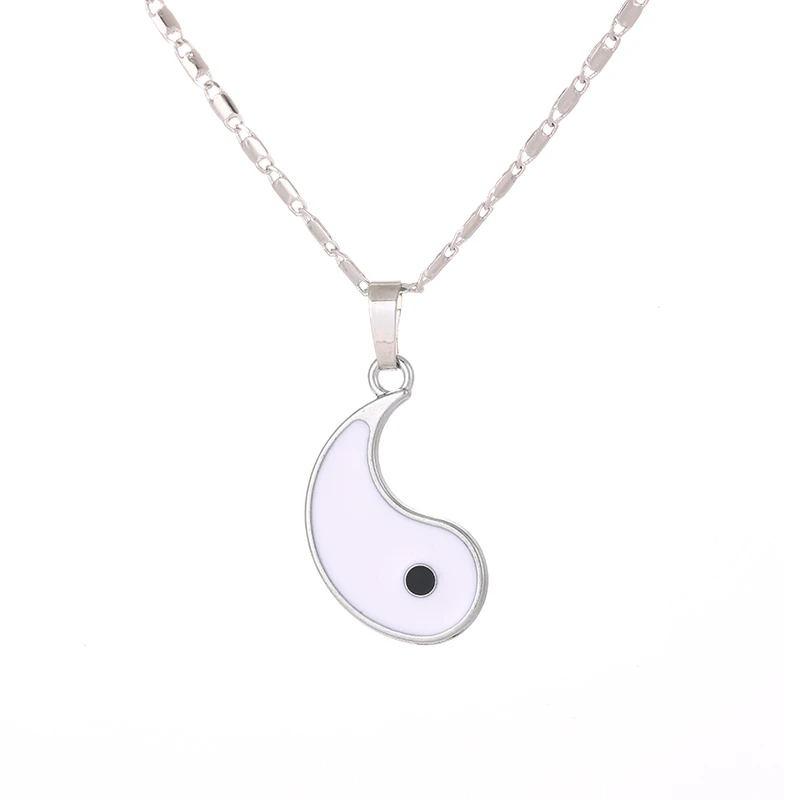 Классические пары Винтаж лучший друг черно белый эмалированный Тай Чи Инь Ян