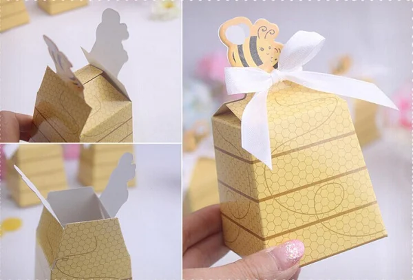 50 шт./лот милый тип как Can Bee! Улей для мамы и ребенка коробка подарков на свадьбу |